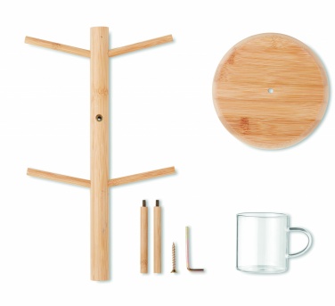 Logo trade promotional merchandise image of: Bamboo cup set holder