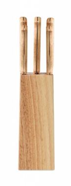 Logo trade promotional products image of: 5 piece knife set in base