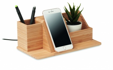 Logo trade promotional giveaway photo of: Desktop wireless charger  10W GROOVY