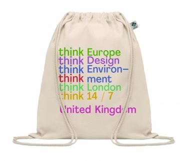 Logotrade corporate gift image of: Organic cotton drawstring bag