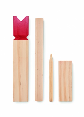 Logo trade promotional giveaways image of: Pinewood outdoor throwing game