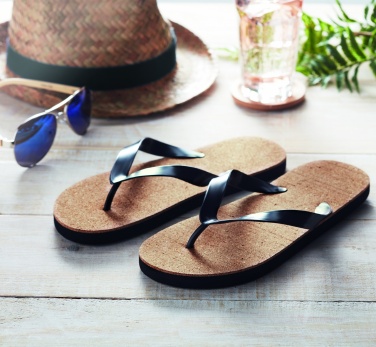 Logo trade corporate gift photo of: Cork beach slippers L