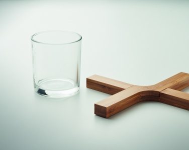 Logo trade promotional product photo of: Bamboo foldable pot stand