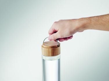 Logo trade promotional giveaways picture of: Glass bottle 500ml bamboo lid