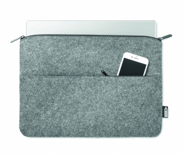 Logotrade promotional gift image of: RPET felt zipped laptop bag