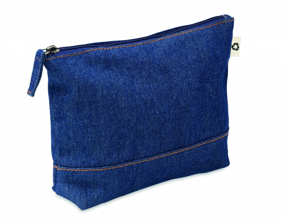 Logotrade business gift image of: Recycled denim cosmetic pouch