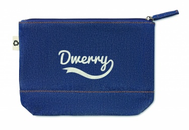 Logo trade promotional gift photo of: Recycled denim cosmetic pouch