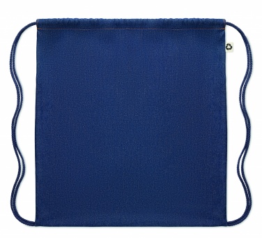 Logo trade promotional gifts image of: Recycled denim drawstring bag