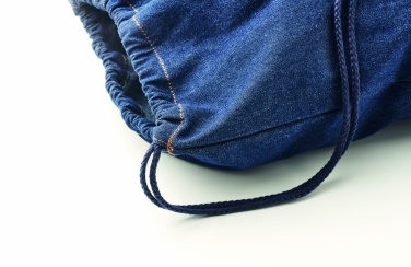 Logo trade advertising product photo of: Recycled denim drawstring bag