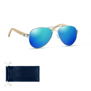 Logo trade promotional gift photo of: Bamboo sunglasses in pouch TARTU