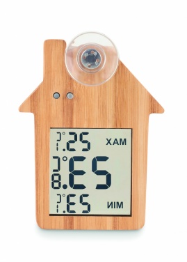 Logo trade promotional gifts image of: Bamboo weather station HISA