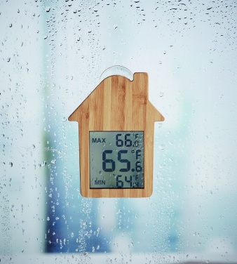 Logotrade promotional merchandise photo of: Bamboo weather station HISA