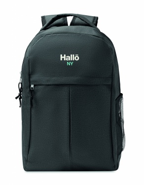 Logo trade promotional giveaways image of: 600D RPET 2 tone backpack