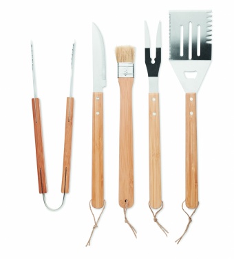 Logo trade promotional merchandise photo of: 5 Barbecue tools in pouch