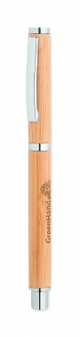 Logo trade promotional merchandise photo of: Bamboo gel pen