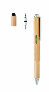 Logo trade promotional giveaways picture of: Spirit level pen in bamboo