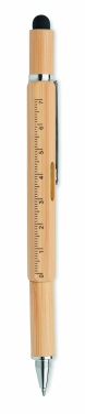 Logo trade promotional products image of: Spirit level pen in bamboo