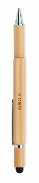 Logotrade corporate gift picture of: Spirit level pen in bamboo