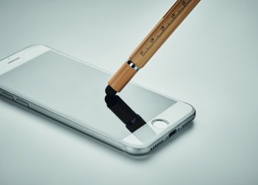 Logotrade business gifts photo of: Spirit level pen in bamboo