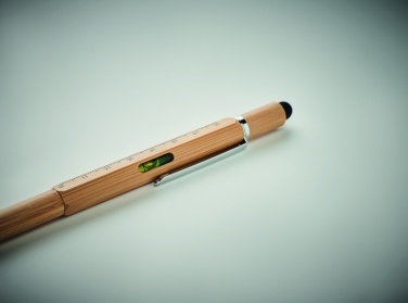 Logotrade corporate gifts photo of: Spirit level pen in bamboo