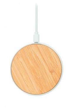 Logo trade advertising products picture of: Bamboo wireless charger 10W