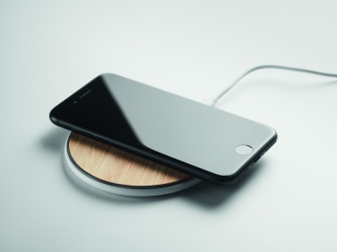 Logotrade promotional merchandise picture of: Bamboo wireless charger 10W