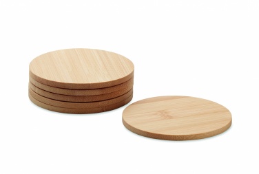 Logotrade promotional products photo of: Set of 6 bamboo coasters