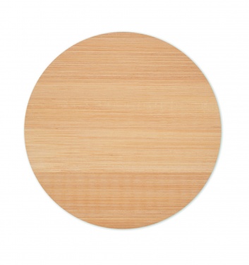 Logo trade promotional item photo of: Bamboo round coaster