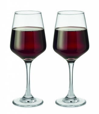 Logo trade business gifts image of: Set of 2 wine glasses