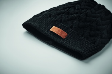 Logotrade promotional merchandise photo of: Cable knit beanie in RPET