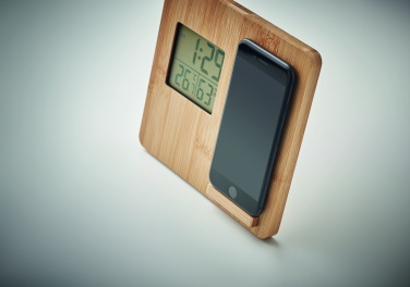 Logotrade advertising product image of: Bamboo weather station 10W
