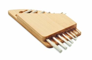Logo trade promotional item photo of: Hex key set in bamboo