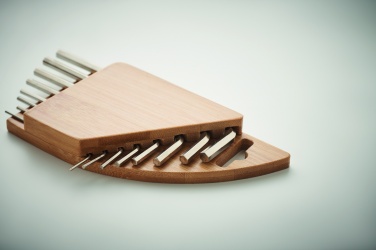 Logotrade promotional gift image of: Hex key set in bamboo