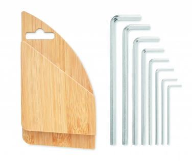 Logotrade promotional merchandise photo of: Hex key set in bamboo