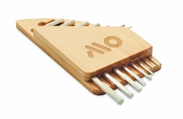 Logotrade promotional merchandise image of: Hex key set in bamboo