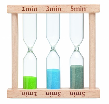 Logotrade corporate gifts photo of: Set of 3 wooden sand timer
