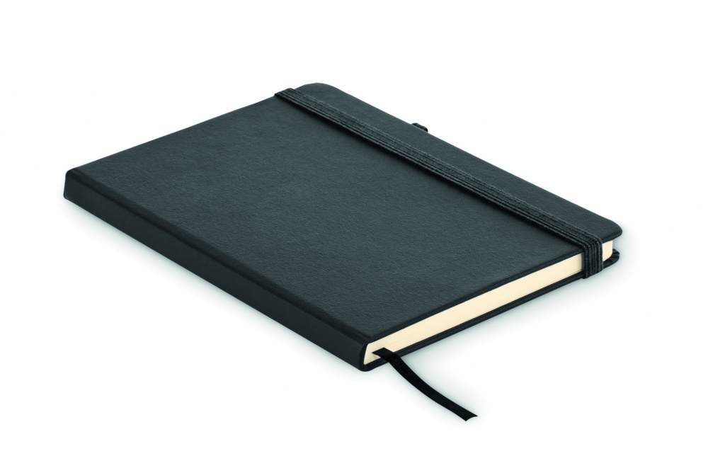 Logo trade business gift photo of: Recycled Leather A5 notebook