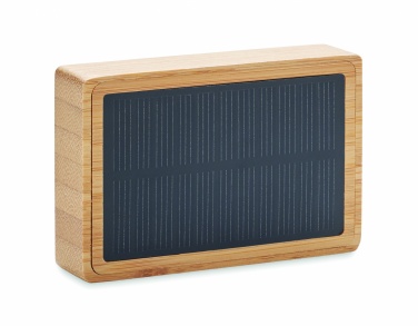 Logo trade promotional gifts picture of: Solar bamboo wireless speaker