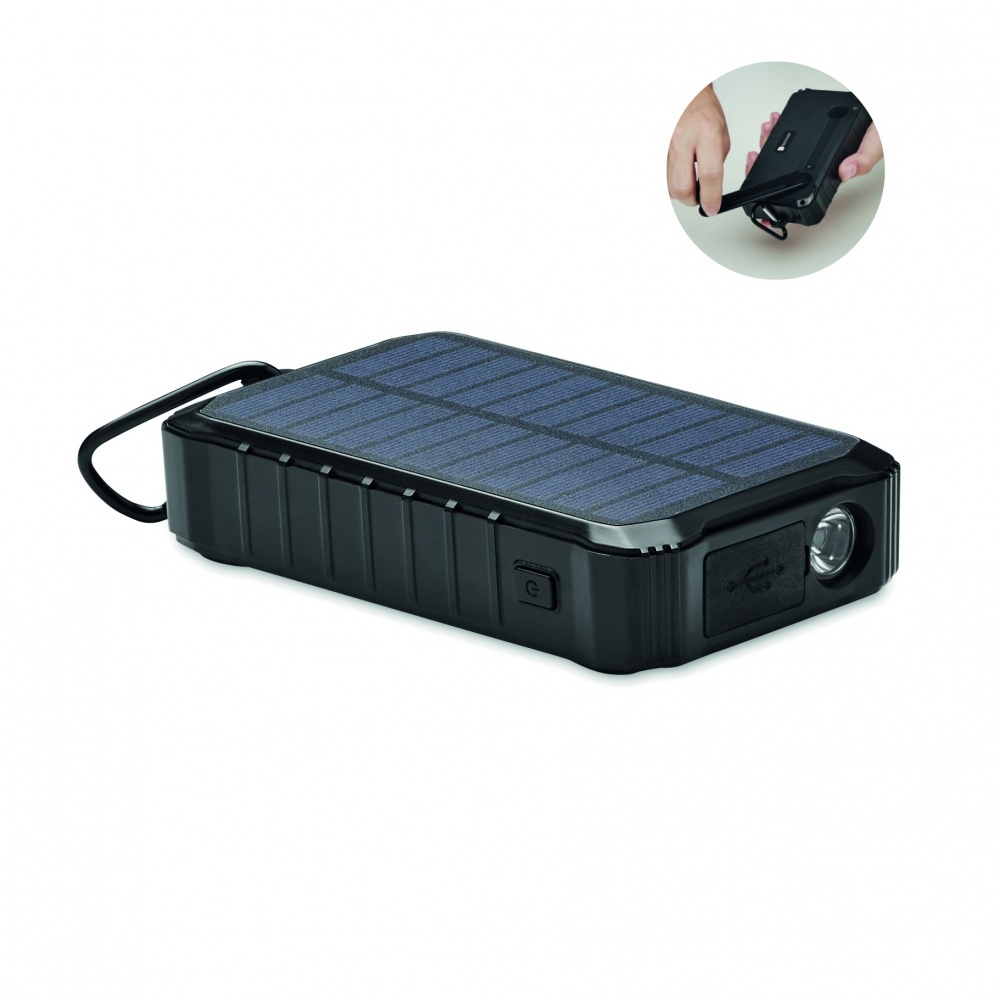 Logo trade advertising products picture of: 8000 mAh solar dynamo charger