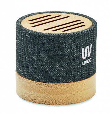 Logo trade promotional product photo of: Bamboo RPET wireless speaker