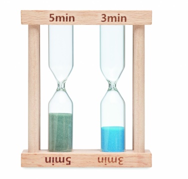 Logotrade promotional product image of: Set of 2 wooden sand timers