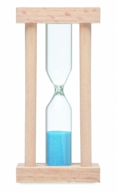 Logo trade promotional gift photo of: Wooden sand timer 3 minutes