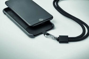 Logo trade promotional products image of: RPET Phone holder lanyard