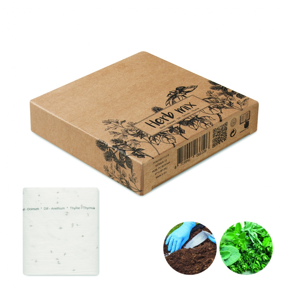 Logo trade business gift photo of: Herb seeds tape 3 meter