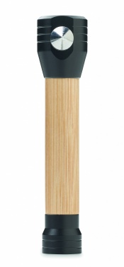 Logotrade promotional product image of: 3-in-1 bamboo flashlight with an emergency hammer and seatbelt cutter