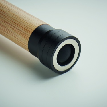 Logotrade promotional item image of: 3-in-1 bamboo flashlight with an emergency hammer and seatbelt cutter