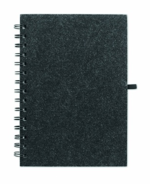 Logotrade promotional gift image of: A5 RPET felt cover notebook