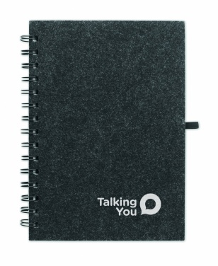 Logo trade promotional items picture of: A5 RPET felt cover notebook