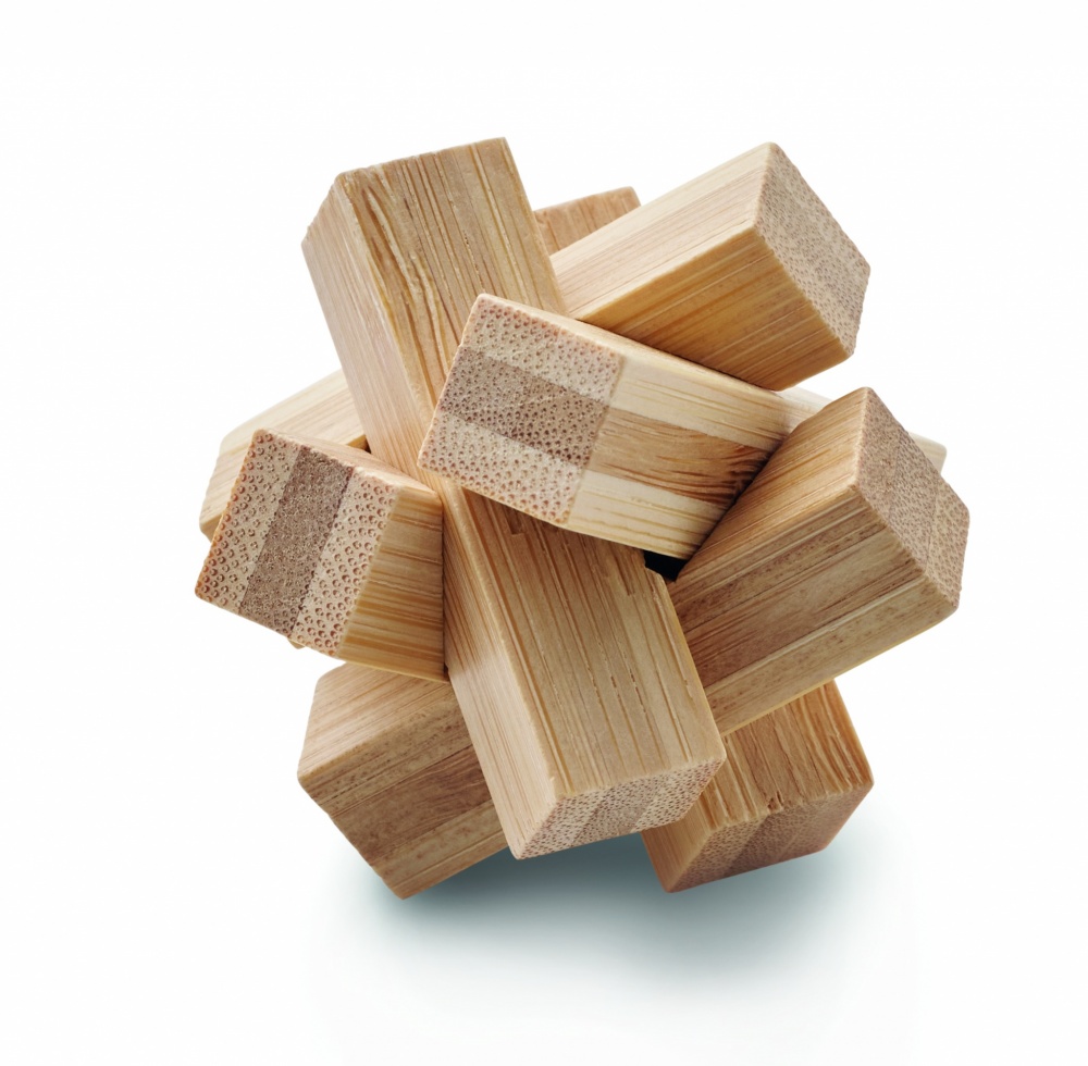 Logotrade promotional item picture of: Bamboo brain teaser star shape