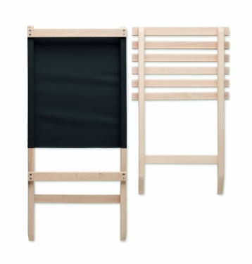 Logo trade business gift photo of: Foldable wooden beach chair